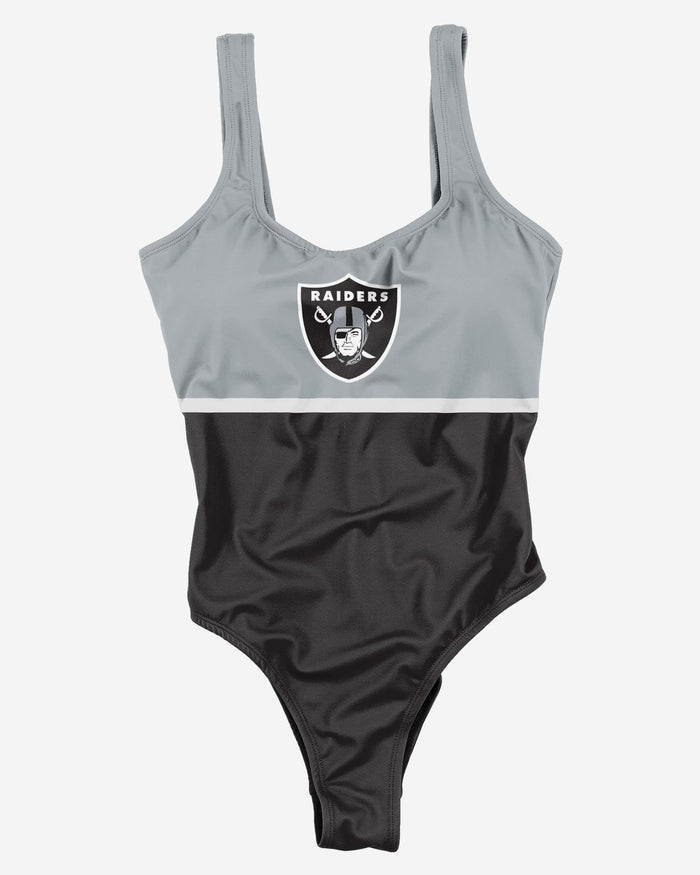 Las Vegas Raiders Womens Beach Day One Piece Bathing Suit FOCO - FOCO.com