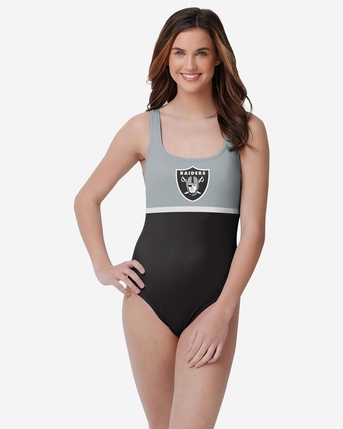 Las Vegas Raiders Womens Beach Day One Piece Bathing Suit FOCO S - FOCO.com