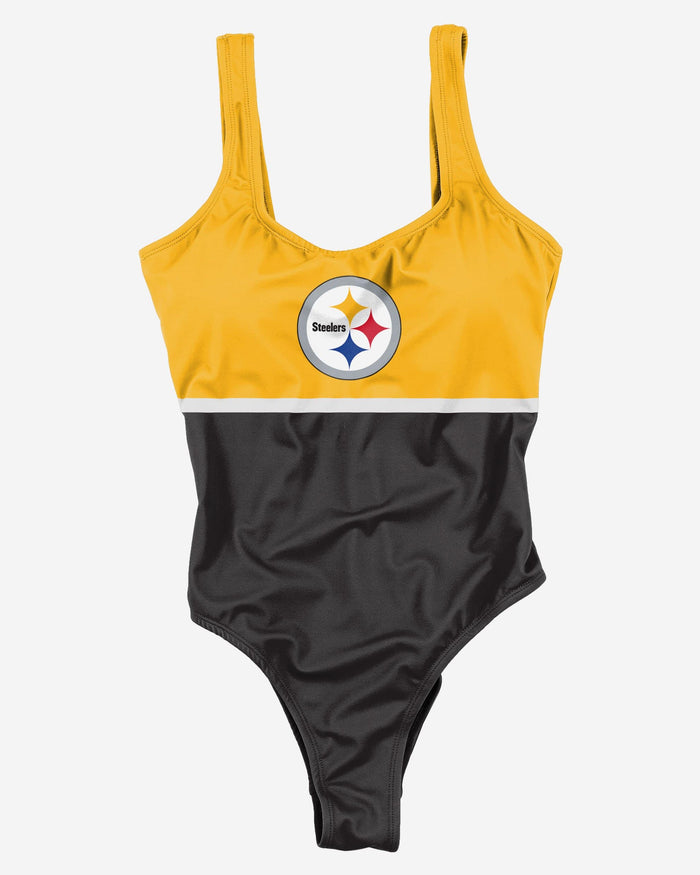 Pittsburgh Steelers Womens Beach Day One Piece Bathing Suit FOCO - FOCO.com