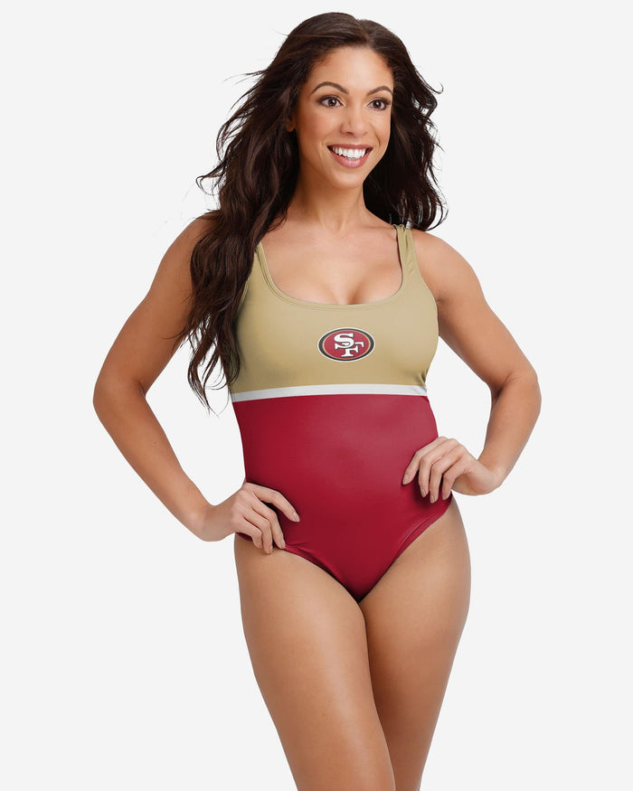 San Francisco 49ers Womens Beach Day One Piece Bathing Suit FOCO S - FOCO.com