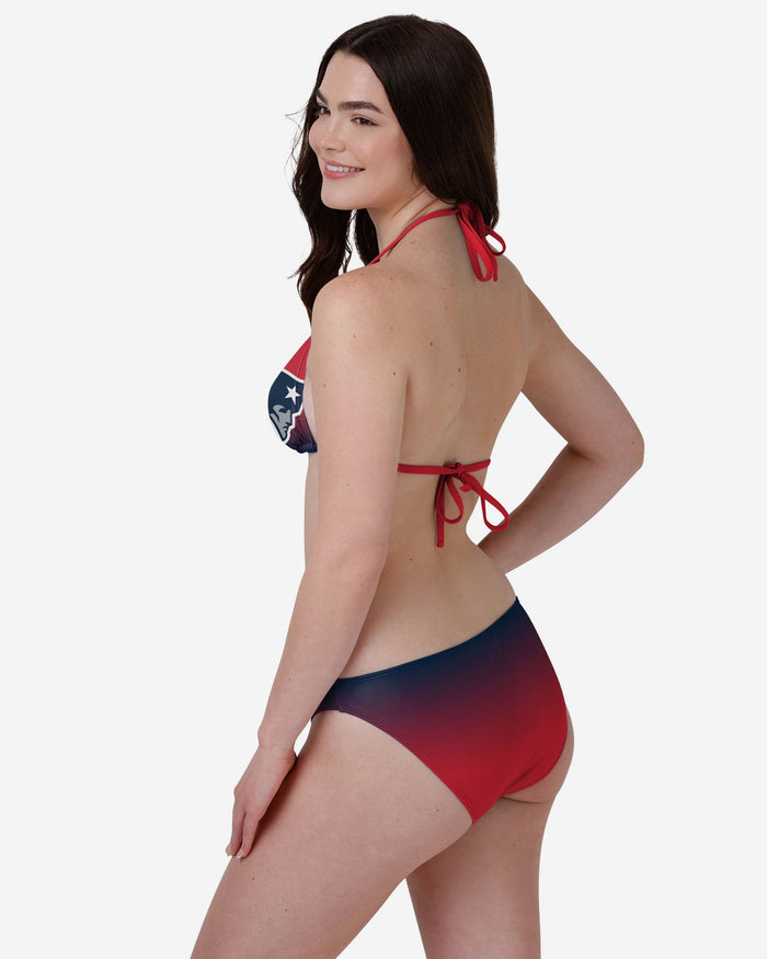 New England Patriots Womens Gradient Big Logo Bikini Bottom FOCO - FOCO.com
