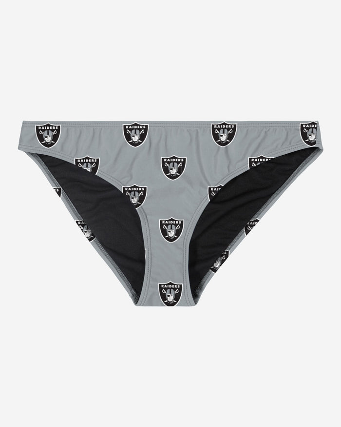 Las Vegas Raiders Womens Mini Print Bikini Bottom FOCO - FOCO.com