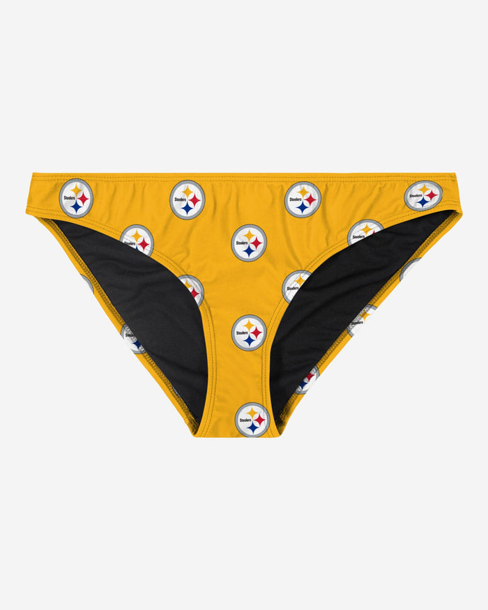 Pittsburgh Steelers Womens Mini Print Bikini Bottom FOCO - FOCO.com