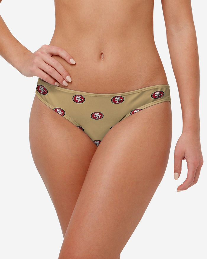 San Francisco 49ers Womens Mini Print Bikini Bottom FOCO S - FOCO.com