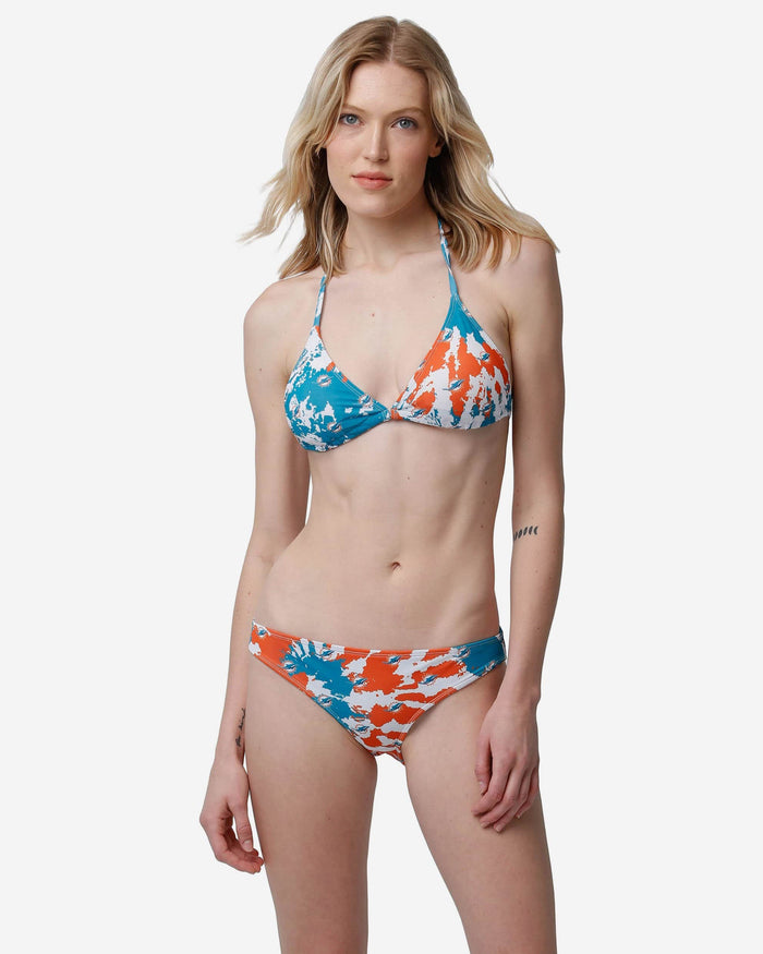 Miami Dolphins Womens Paint Splash Bikini Bottom FOCO - FOCO.com