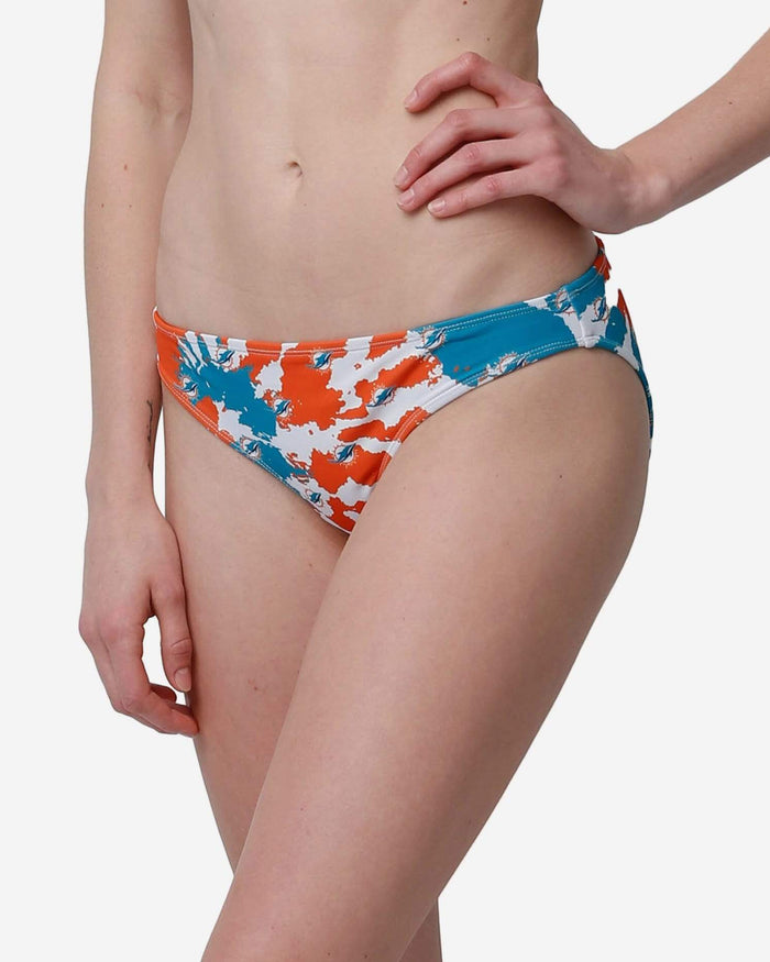 Miami Dolphins Womens Paint Splash Bikini Bottom FOCO S - FOCO.com