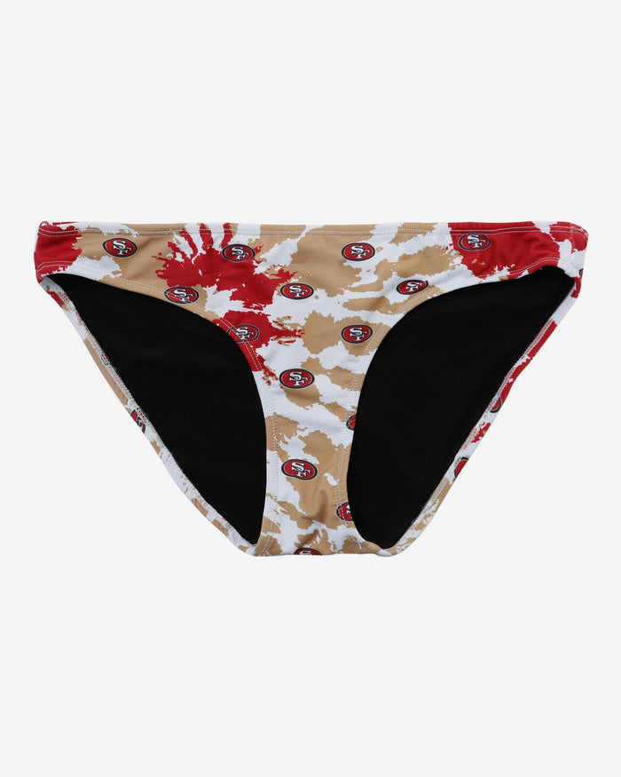 San Francisco 49ers Womens Paint Splash Bikini Bottom FOCO - FOCO.com