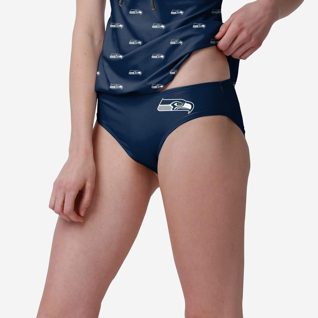 Seattle Seahawks Womens Mini Logo Bikini Bottom FOCO S - FOCO.com