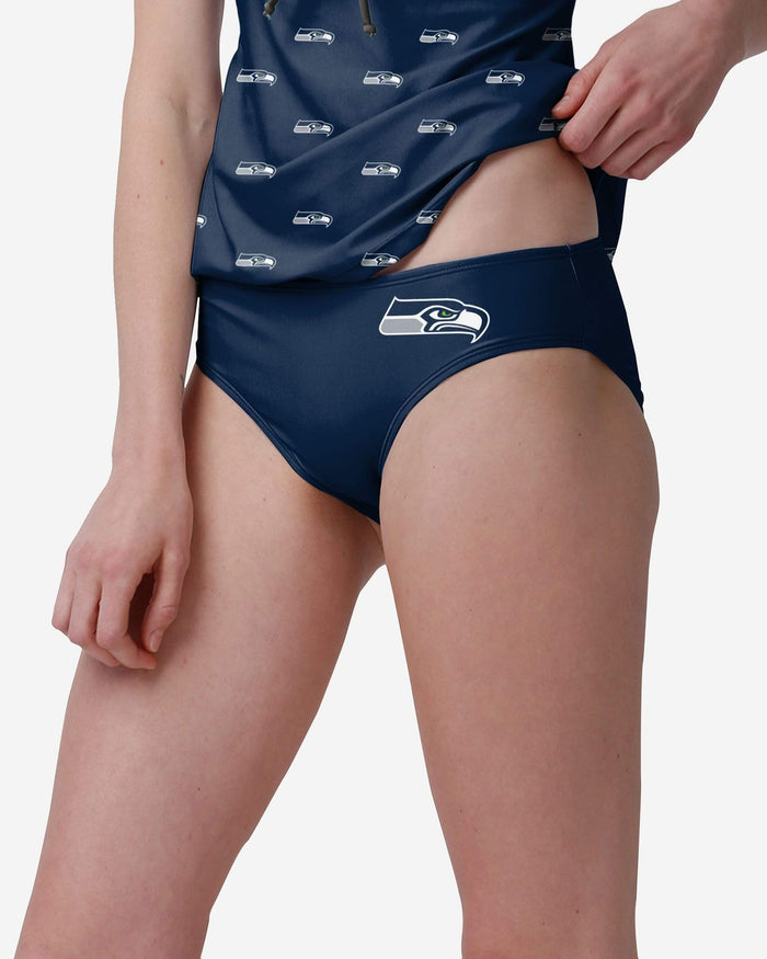 Seattle Seahawks Womens Mini Logo Bikini Bottom FOCO S - FOCO.com