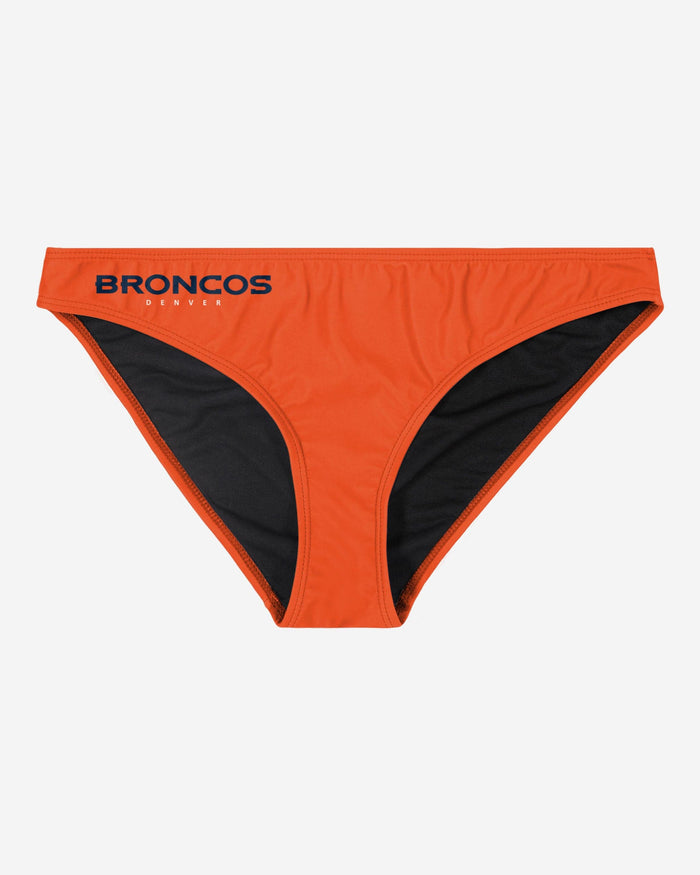 Denver Broncos Womens Solid Wordmark Bikini Bottom FOCO - FOCO.com