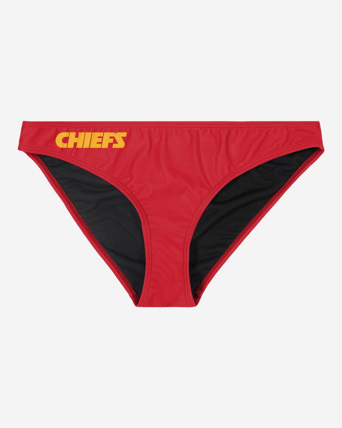 Kansas City Chiefs Womens Solid Wordmark Bikini Bottom FOCO - FOCO.com