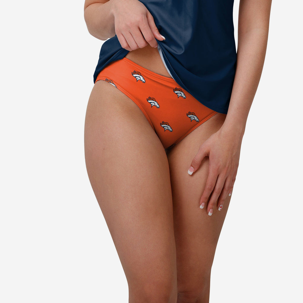 Denver Broncos Womens Summertime Mini Print Bikini Bottom FOCO S - FOCO.com