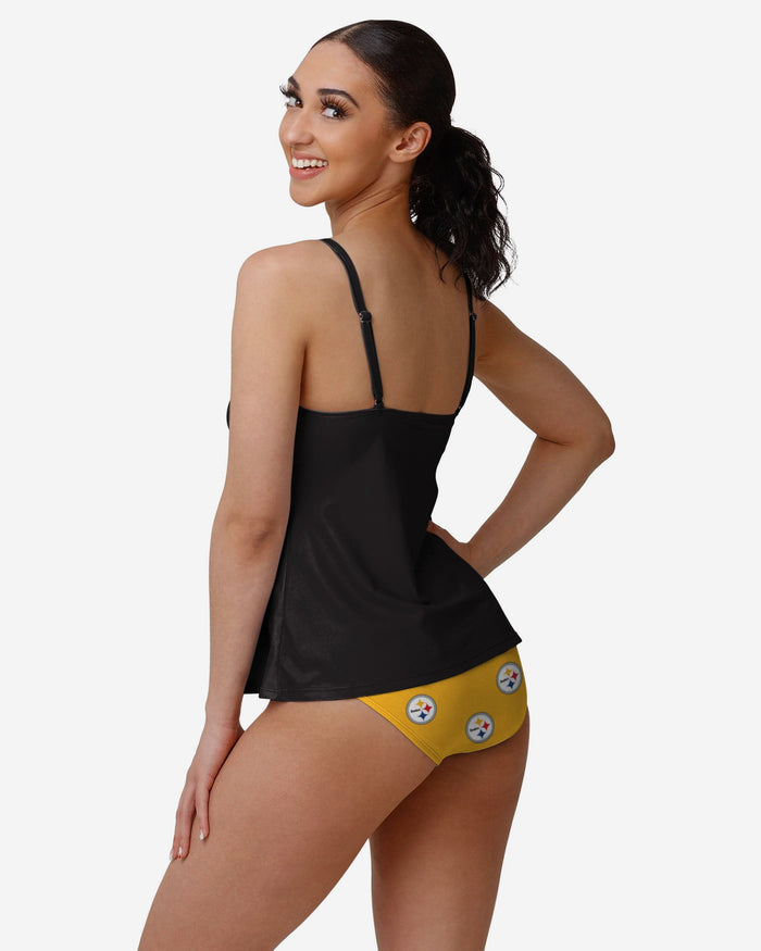 Pittsburgh Steelers Womens Summertime Mini Print Bikini Bottom FOCO - FOCO.com