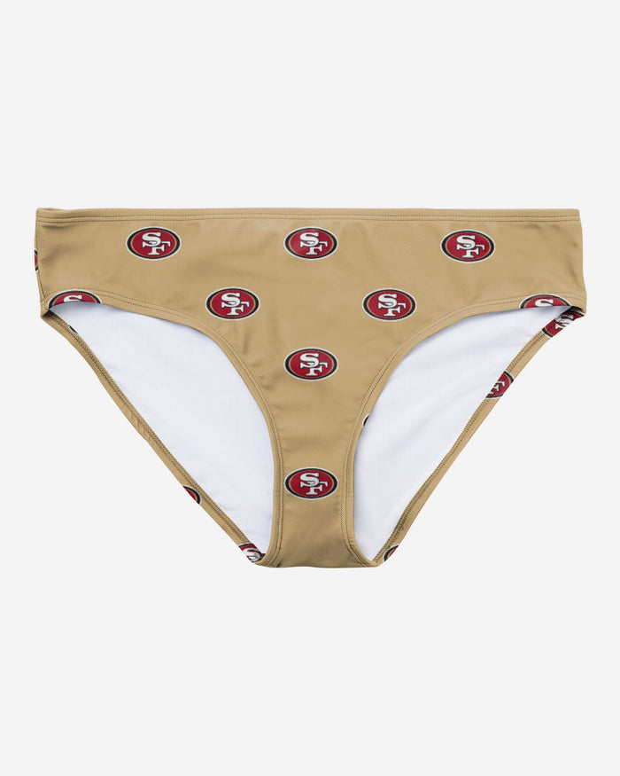 San Francisco 49ers Womens Summertime Mini Print Bikini Bottom FOCO - FOCO.com