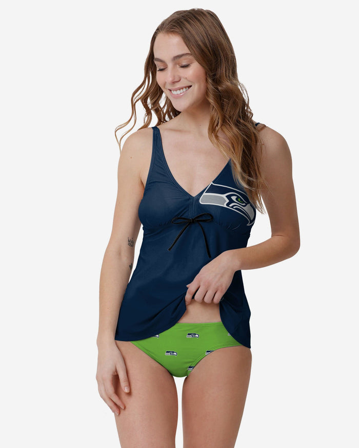 Seattle Seahawks Womens Summertime Mini Print Bikini Bottom FOCO - FOCO.com