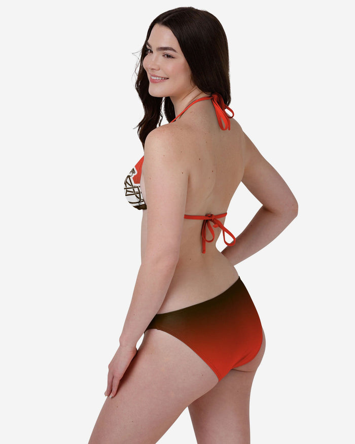 Cleveland Browns Womens Gradient Big Logo Bikini Top FOCO - FOCO.com