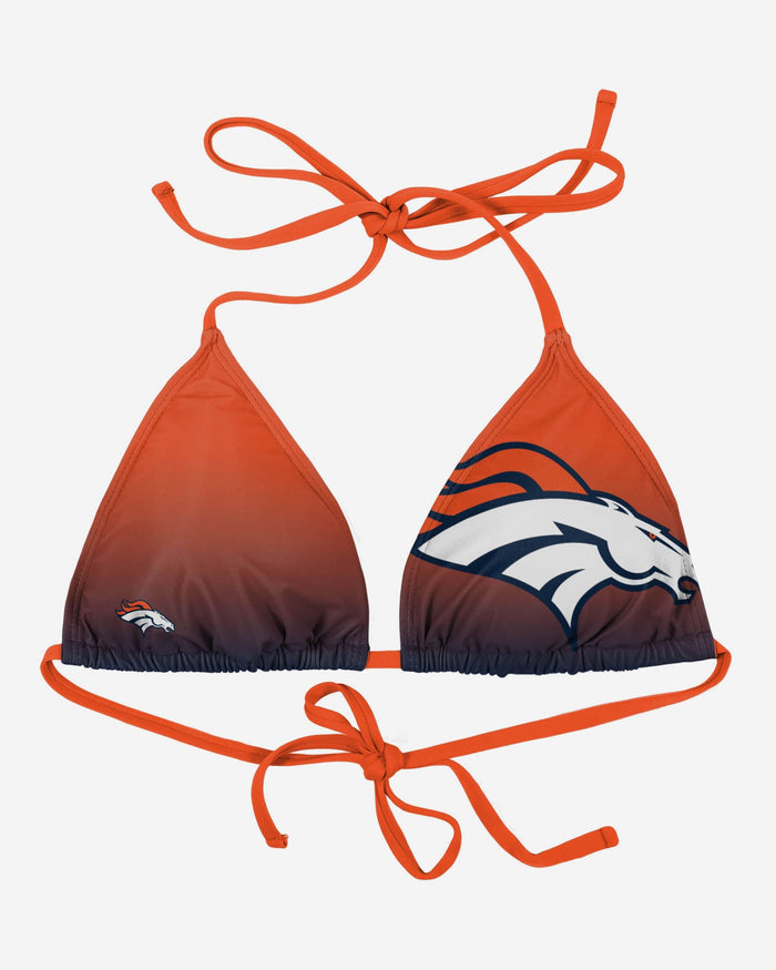Denver Broncos Womens Gradient Big Logo Bikini Top FOCO S - FOCO.com