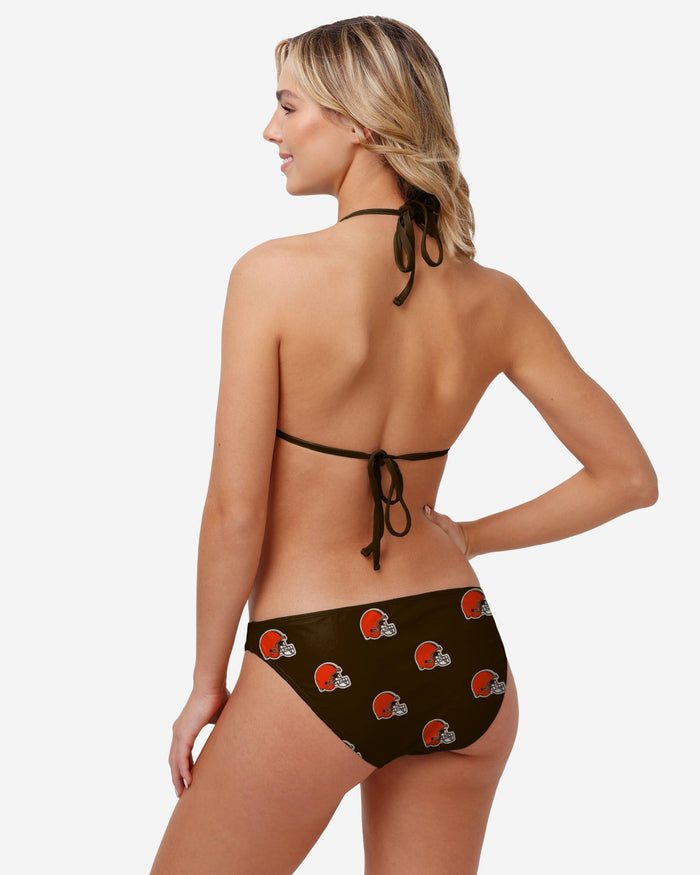 Cleveland Browns Womens Mini Print Bikini Top FOCO - FOCO.com