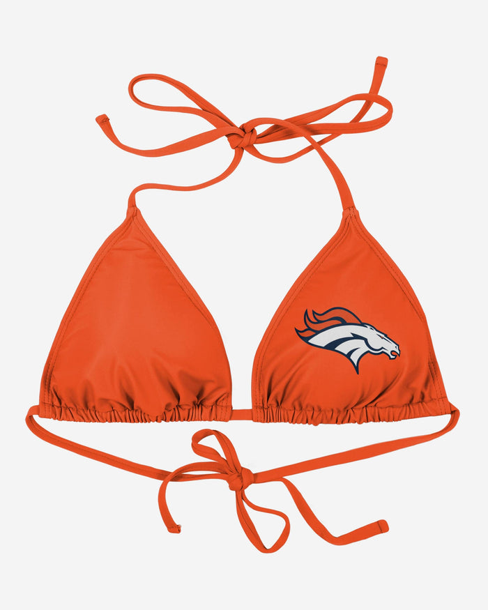 Denver Broncos Womens Solid Logo Bikini Top FOCO - FOCO.com