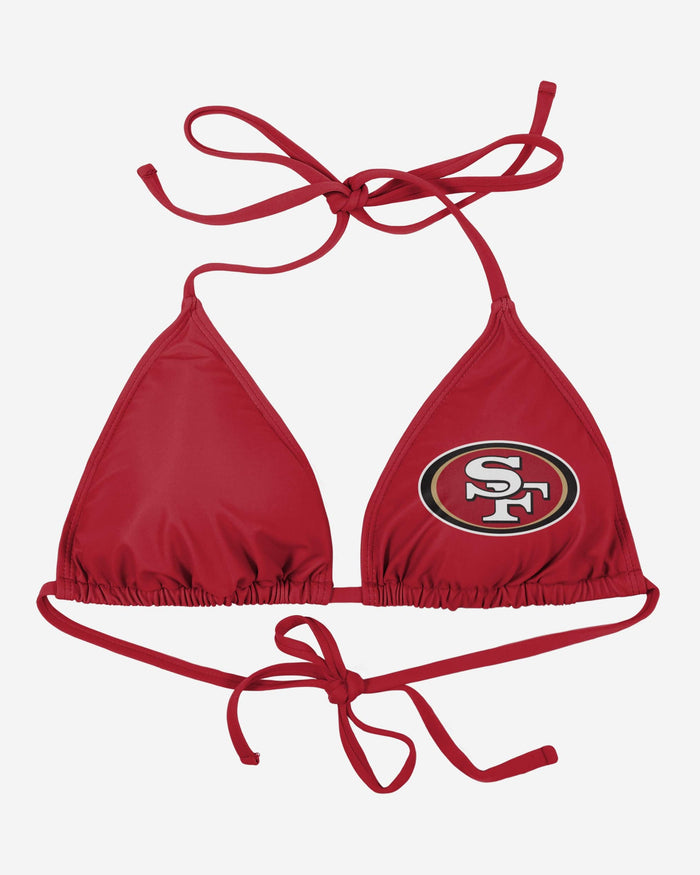 San Francisco 49ers Womens Solid Logo Bikini Top FOCO - FOCO.com