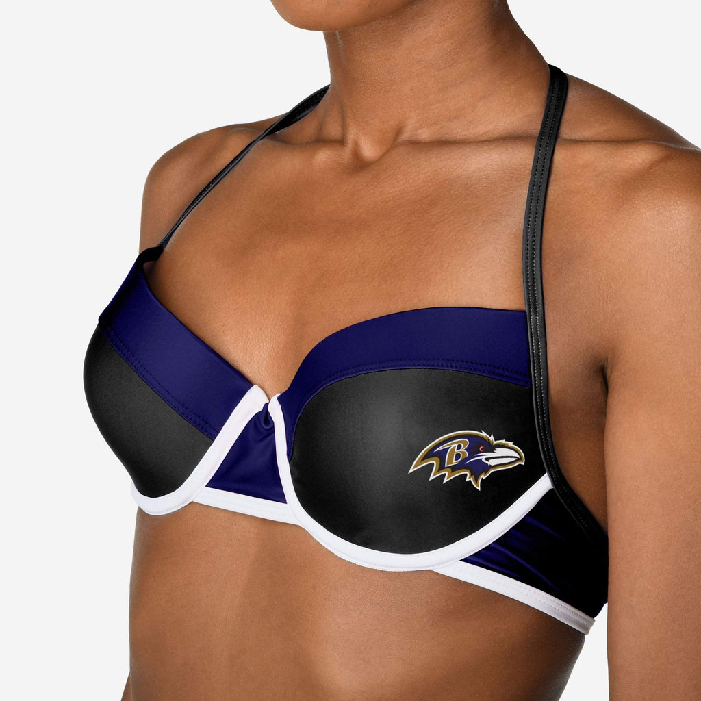 Baltimore Ravens Team Logo Bikini Top FOCO - FOCO.com
