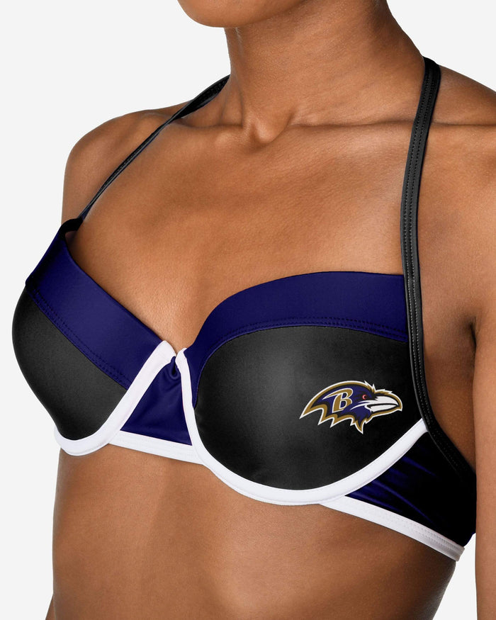 Baltimore Ravens Team Logo Bikini Top FOCO - FOCO.com