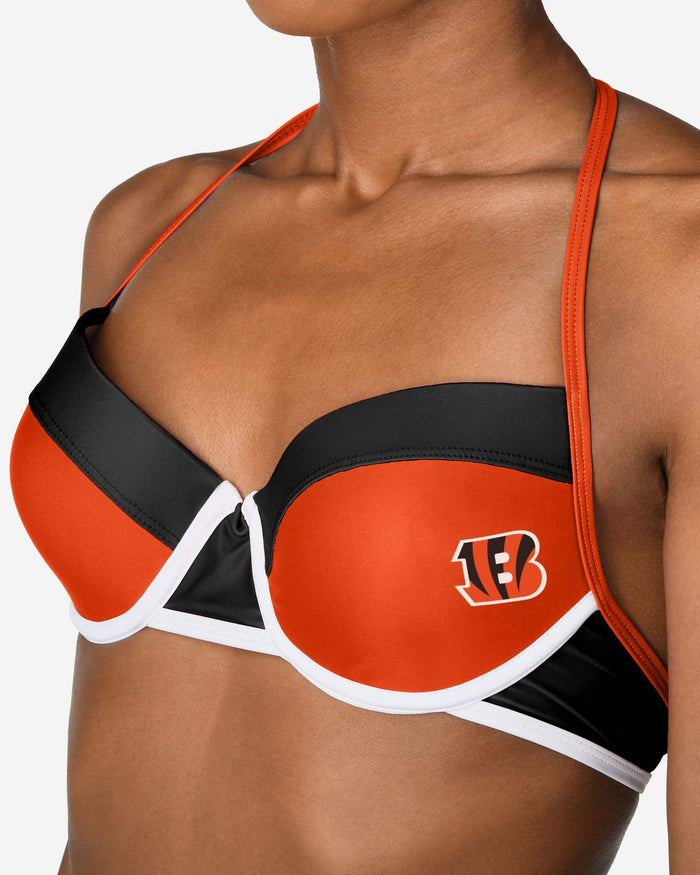 Cincinnati Bengals Team Logo Bikini Top FOCO - FOCO.com