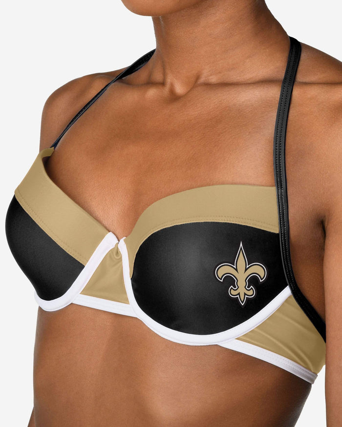 New Orleans Saints Team Logo Bikini Top FOCO - FOCO.com