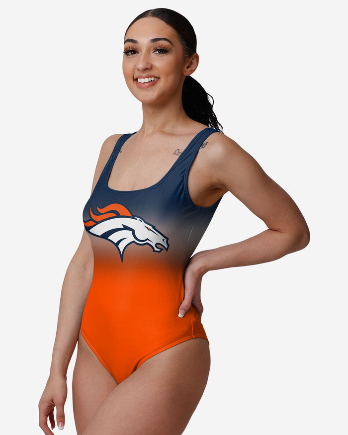 Denver Broncos Womens Gametime Gradient One Piece Bathing Suit FOCO S - FOCO.com