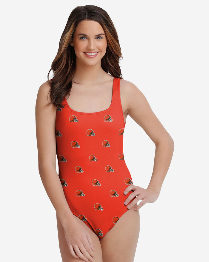 Cleveland Browns Womens Mini Print One Piece Bathing Suit FOCO S - FOCO.com