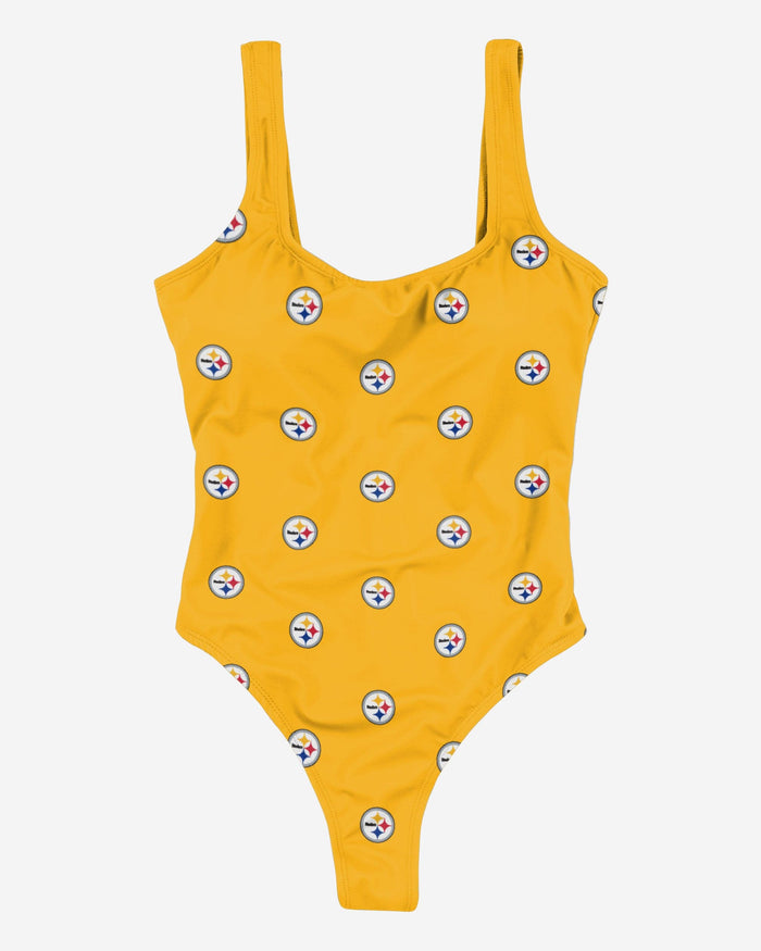 Pittsburgh Steelers Womens Mini Print One Piece Bathing Suit FOCO - FOCO.com