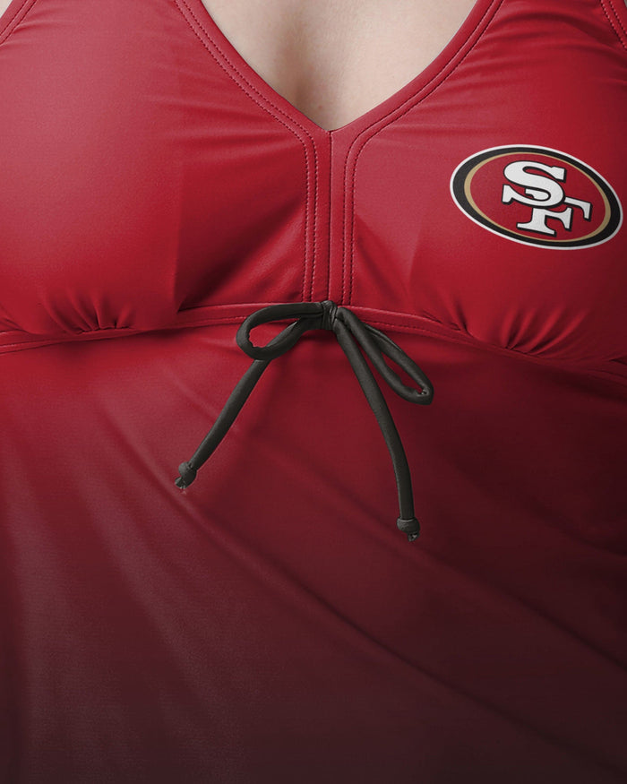 San Francisco 49ers Womens Gametime Gradient Tankini FOCO - FOCO.com