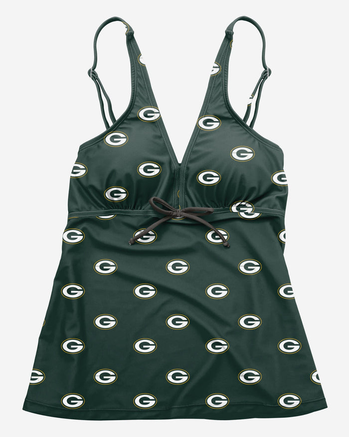 Green Bay Packers Womens Mini Logo Tankini FOCO - FOCO.com