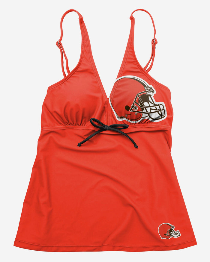 Cleveland Browns Womens Summertime Solid Tankini FOCO - FOCO.com