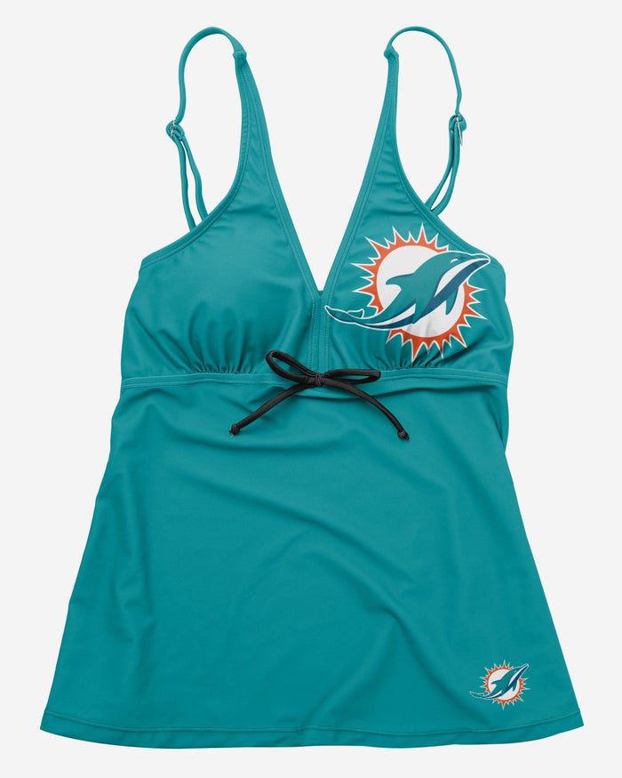 Miami Dolphins Womens Summertime Solid Tankini FOCO - FOCO.com
