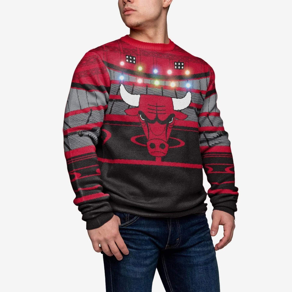 Chicago Bulls Light Up Bluetooth Sweater FOCO S - FOCO.com