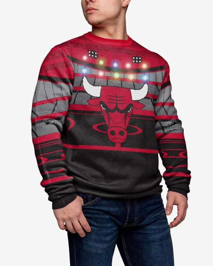 Chicago Bulls Light Up Bluetooth Sweater FOCO S - FOCO.com