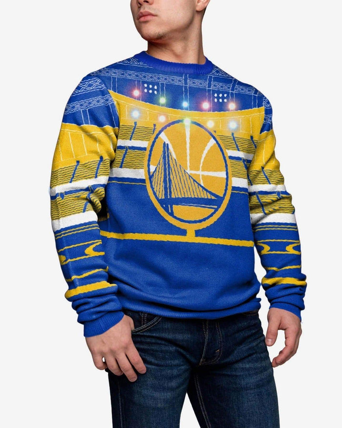 Golden State Warriors Light Up Bluetooth Sweater FOCO L - FOCO.com