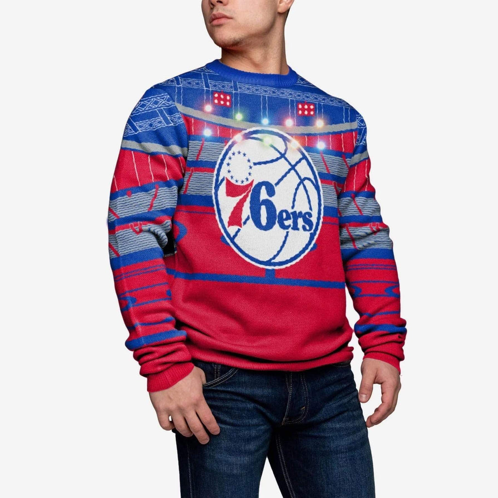 Philadelphia 76ers Light Up Bluetooth Sweater FOCO 2XL - FOCO.com