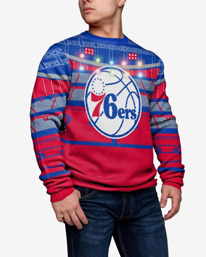 Philadelphia 76ers Light Up Bluetooth Sweater FOCO 2XL - FOCO.com