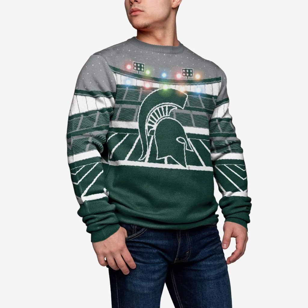Michigan State Spartans Light Up Bluetooth Sweater FOCO S - FOCO.com