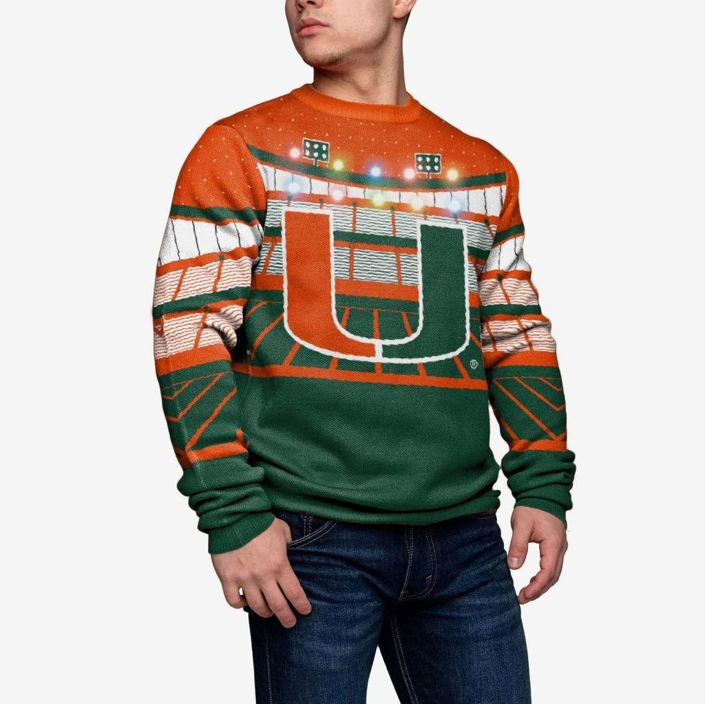 Miami Hurricanes Light Up Bluetooth Sweater FOCO S - FOCO.com