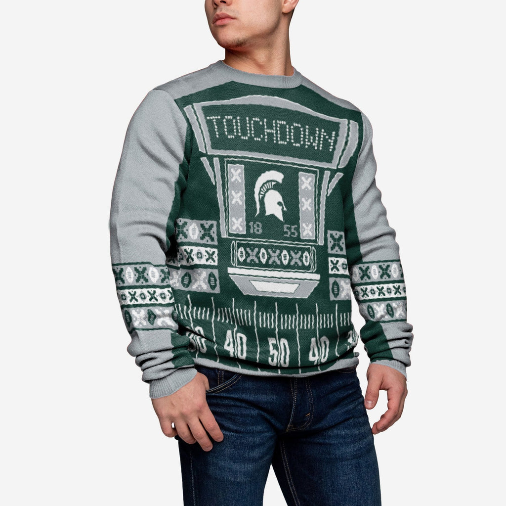 Michigan State Spartans Ugly Light Up Sweater FOCO - FOCO.com