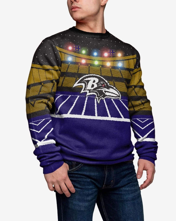 Baltimore Ravens Light Up Bluetooth Sweater FOCO S - FOCO.com