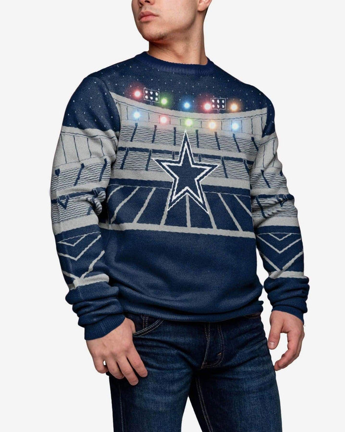 Dallas Cowboys Light Up Bluetooth Sweater FOCO L - FOCO.com