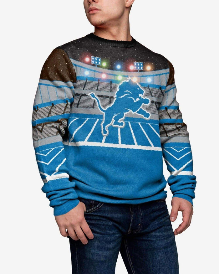 Detroit Lions Light Up Bluetooth Sweater FOCO L - FOCO.com