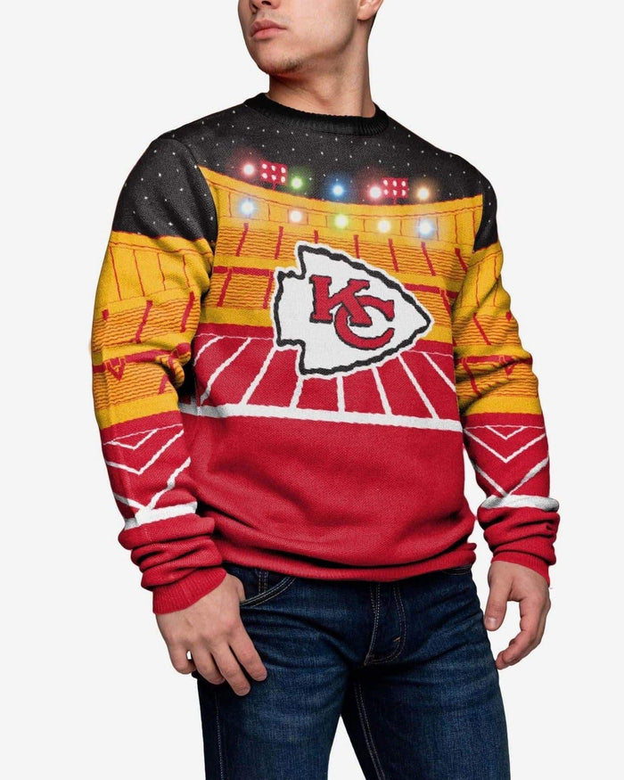 Kansas City Chiefs Light Up Bluetooth Sweater FOCO M - FOCO.com