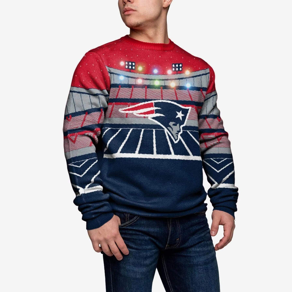 New England Patriots Light Up Bluetooth Sweater FOCO 3XL - FOCO.com