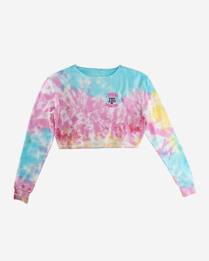 Texas A&M Aggies Womens Pastel Tie-Dye Blast Cropped Sweater FOCO - FOCO.com