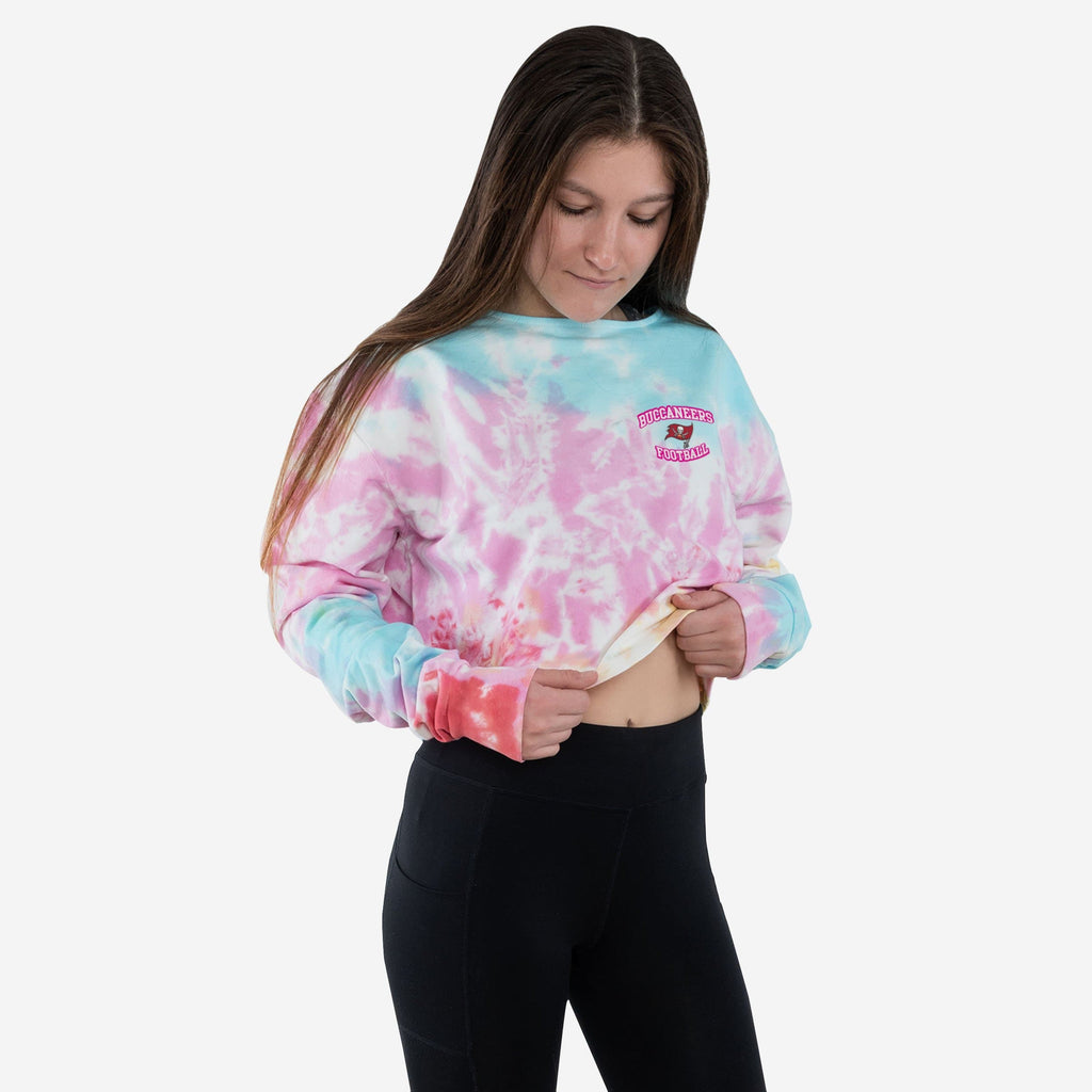 Tampa Bay Buccaneers Womens Pastel Tie-Dye Blast Cropped Sweater FOCO S - FOCO.com